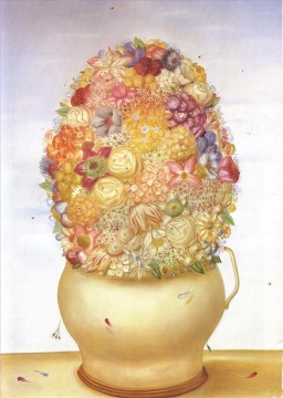 Fernando Botero œuvres - Pot de fleurs Fernando Botero